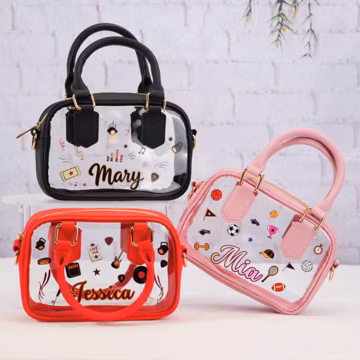 Custom Clear Stadium Bag, Personalized Crossbody Purse, Concert Event Shoulder Bag