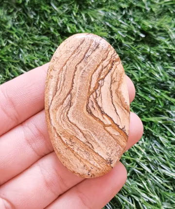 Picture Jasper Gemstone, Natural Picture Jasper Big Size Oval Shape, Cabochon Loose Gemstone For Jewelry Making,