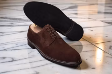 Mens Handmade Shoes Brown Suede Derby Lace Up Formal Wear Casual Dress Boots New