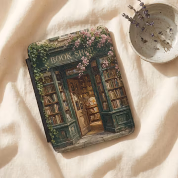 Bookstore Illustration Kindle Case, Cozy Paperwhite Cover 12th Gen, Book Lover Colorsoft 2024, Bookworm Birthday Gift
