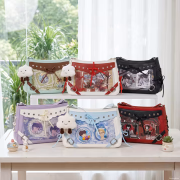 Transparent Ita Crossbody Bag, Sweet Girls Cosplay Shoulder Bag, Clear Student Shoulder Purse, Kawaii Anime Display Bag for Daily Use
