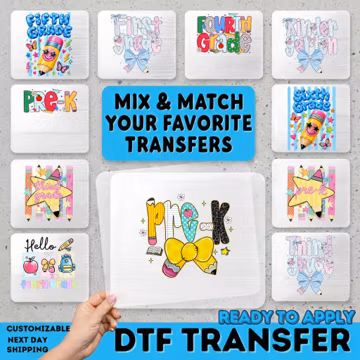 School Coquette DTF Transfer, Kindergarten To 1st Grade Iron on For Toddler Shirt, Back To School Shirt, First Day Pre-K Kinder Garten Dtf