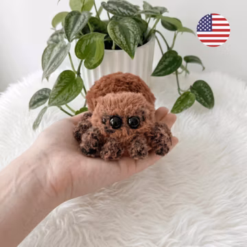 Tosya Spider Amigurumi Crochet Pattern β Fluffy Fur Yarn PDF (Instant Download)