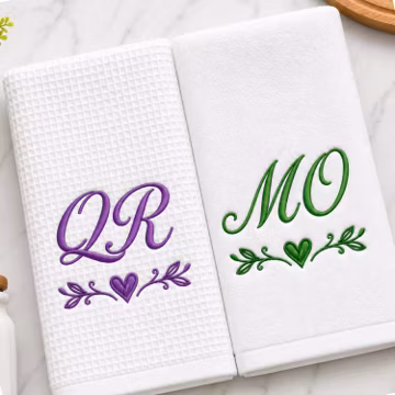 Ballantines Green & Purple Script Machine Embroidery Design, Elegant Handwritten Embroidery Font, Monogram Stitch File, PES DST EXP