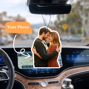 Personalized Car Air Freshener – Funny Gift with Custom Portrait Design