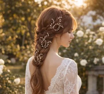 Dainty Bridal Flower Pins • Wedding Flower Hair Clips Set • Elegant Pearl Hair Pins for Boho Brides • Delicate Wedding Hair Clips