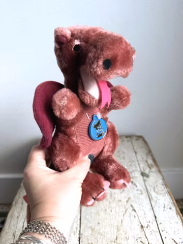 1983 Dakin Purple Dragon Plush Stuffed Toy New With Tags Korea "Duncan"
