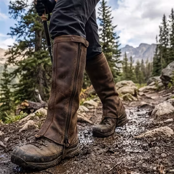 Leather Boot Gaiters, Hiking Leg Guards, Outdoor Shoe Covers, Custom Fit