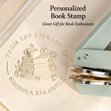Personalized Book Embosser Stamp, Custom Library Embosser, Ex Libris Embosser,Gift for Book Lovers