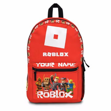 Personalized Roblox Backpack | Custom Name Backpack in Robux Design | Safe & Comfortable for School | Perfect Gift for Roblox Fans