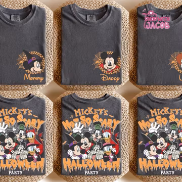 Personalized Not So Scary Halloween Party Shirt, Minnie Pluto Daisy Halloween Shirt, Halloween Family Matching Tee, Spooky Season