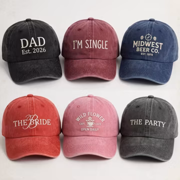 Personalized Text Hat, Custom Logo Embroidered Hat, Retro Baseball Hat, Vintage Style Trucker Hat, Fathers Day Gift, Unisex Baseball Hat.