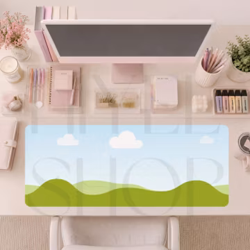 Desk Mat Mockup Canva Template with Frame | Back to School | Digital Download