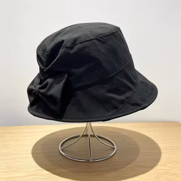 Bow Decor Bucket Hat for Women,Soft Lightweight Foldable Fisherman Cap,Minimalist Sun Hat,Foldable Garden Bonnet,Packable Travel Hat