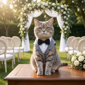Formal pet suit,Pet tuxedo set,pet wedding attire,bow tie cat outfit, groom cat costume, pet apparel,photo shoot outfit,gift for Pet Lovers