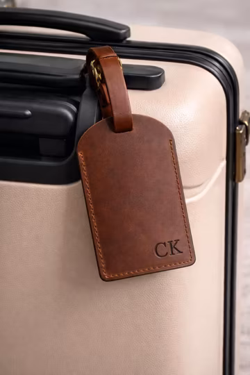 Personalized Leather Luggage Tags, Custom Travel Gift, Engraved Luggage Tag, Groomsmen Gift, Wedding favor Luggage Tag, Valentines Gift