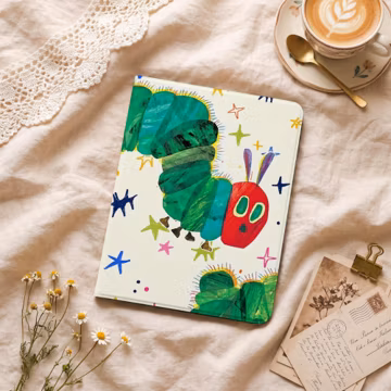 Childlike Caterpillar Print iPad Case Cover for Air M4 M3 8/7/6/5/4/2th, iPad Pro 12.9" 13", iPad 9/10th 11th Gen A16 11inch, Mini 6/A17 Pro