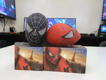 Spider Hero Mask, Cosplay Faceshell with Detachable Lenses, Halloween Costume Accessory