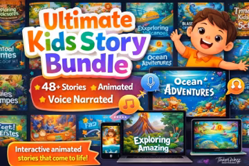 Ultimate Kids Story Bundle | 48+ Animated Stories with Voice Narration | Kids Videos | PLR MRR Included