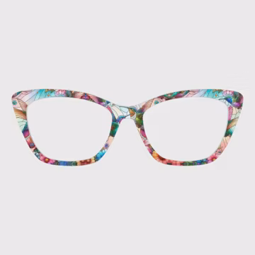 The Stained Glass Hummingbird Magnetic Glasses Toppers – Compatible with Pair Eyewear Frames