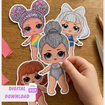 Montessori Paper Dolls Printable | Dress Up Activity for Fine Motor Skills (PDF Download)