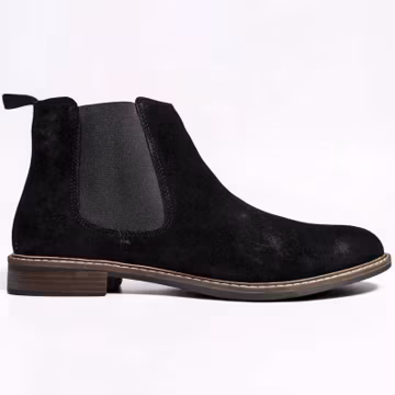 Handmade Men's Classic Leather Dealer Chelsea Ankle Boots