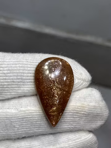Purple Haze Sunstone pear Cabochon, Hand Polished Gemstone for Jewelry Making. (32x18x5mm,25crt)