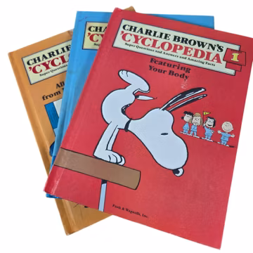 Charlie Brown Encyclopedia 'Cyclopedia Books Lot of 3 PL904