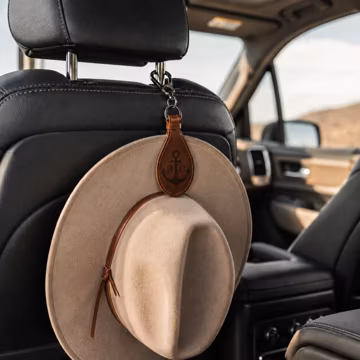 Handmade Leather Magnetic Hat Clip, Cowboy Hat Car Holder, Western Hat Hanger Keychain, Travel Hat Carrier for Backpack Luggage Rodeo Gift