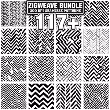 117+ Zigweave (Herringbone Images) svg, png, dxf, eps designs bundle | Instant Digital Download
