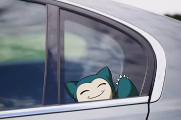 Snorlax Waving Peeking Peek Peekabo Peekers Bumper Window Vinyl Decal Anime Kids Cartoon Legendary Stickers