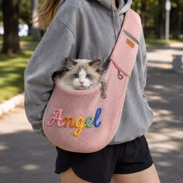 Pet Sling Carrier Bag, Small Dog Cat Crossbody Tote, Dog Carrier Sling, Pet Carrying Wrap, Travel Pet Accessories, Breathable Shoulder Bag