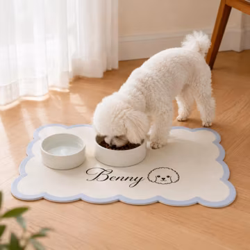 Custom Pet Food Mat, Personalized Non Slip Pet Placemat With Custom Name, Practical Gift For Cat Lovers Dog Mom, Easy To Clean Pet Placemat