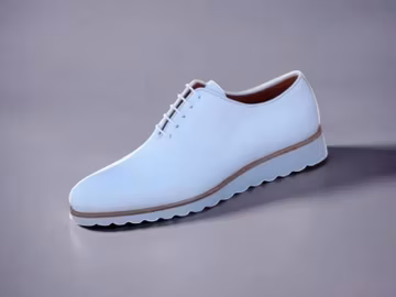 Skin Smith Bespoke Men Handmade White Leather Lace Up Formal Shoes.