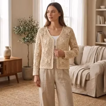 Butterfly Cardigan Crochet Pattern PDF, Mesh Cardigan Pattern, Crochet Butterfly Sweater,Womens gift,Womens Lace Cardigan, Adult M L Pattern