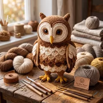 Realistic Barn Owl Crochet Pattern, Amigurumi Bird PDF, Woodland Owl Plush Tutorial, Digital Download