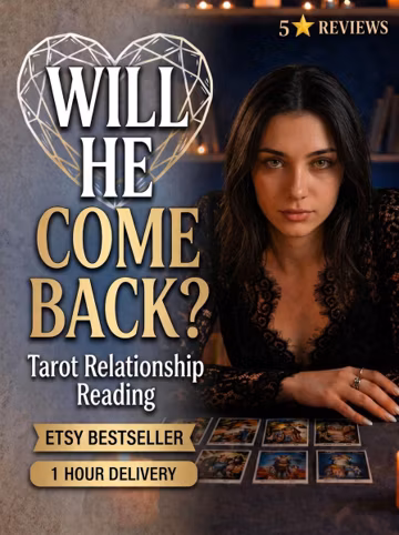 Tarot Reading: Will He Return? Ex Lover Relationship Forecast (1 Hour Delivery)