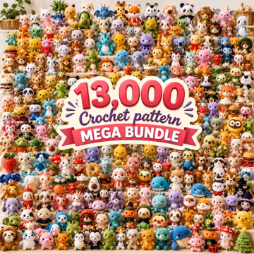 13000+ Crochet Pattern Bundle PDF, Amigurumi Animal Plushie Patterns (Digital Download)
