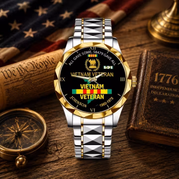 Personalized Vietnam Veteran Watch, Veteran Name Watch, Vietnam War Memorial Gift for Dad, Military Gift for Veteran, Military Watch