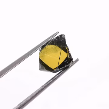 6.5 Carts Yellow Moissanite Rough Crystal – Natural Raw Diamond Like Gemstone 12X8X8 mm HH-465