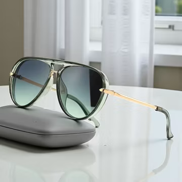 UV Resistant Large Frame Aviator Sunglasses Outdoor Fishing Fashion Glasses Gift