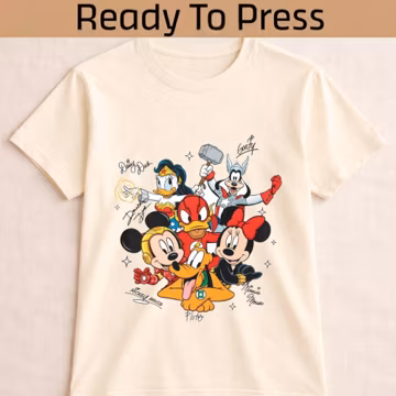 Superhero Cartoon DTF Transfer Graphic, Retro Style Shirt Design