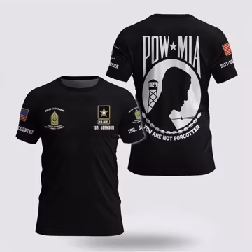 Army T Shirt, US Army You Are Not Forgotten 3D T Shirt Custom Your Name And Rank, Veteran - Long Sleeve Shirt - Tank top - Short Sleeve