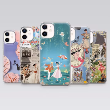 Mary Poppins Phone Case Vintage Cartoon Cover for iPhone 17, 16Pro, 15, 14, 13, 12, Samsung S26, S25, S23, A16, A56, A55, Pixel 10Pro, 9Pro
