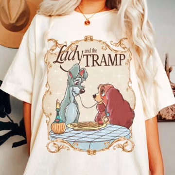 Retro Disney Lady and the Tramp Spaghetti Eating Shirt, Vintage Tony’s Restaurant Tee, Comfort Colors Disneyland Trip 2026, Disney Gift Tee