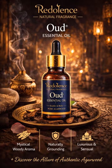 Pure Oud Essential Oil | Exotic Woody Agarwood Diffuser Aroma (10ml, 15ml)