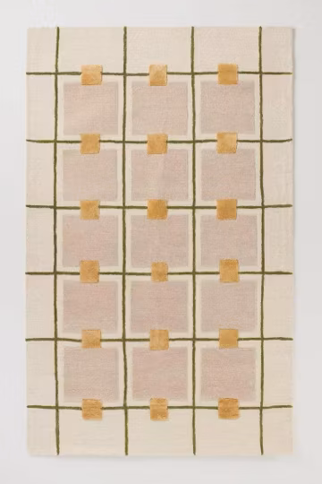 Anthropologie Greer Hand-Tufted Wool-Viscose Blend Rug l Area Rug For Bedroom Living room Office Kitchen Nursery Entryway Modern Rug.