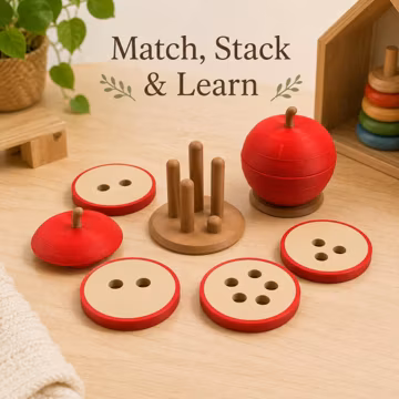 Montessori Apple Puzzle, 3D Printed Educational Toy, Toddler Learning Activity, Fine Motor Skill Toy, Preschool Gift for Kids