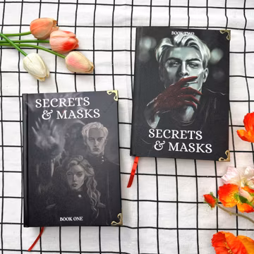 Secrets and Masks Hardcover Book, Fanmade Collector Edition, Dark Fantasy Romance Inspired Novel, Physical Hardcover Book, Book Lover Gift