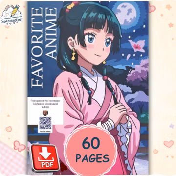 Mystery Coloring By Number Favorite Anime, Mystery Coloring Book, Color By Number, Vol Ruso, Best Quality